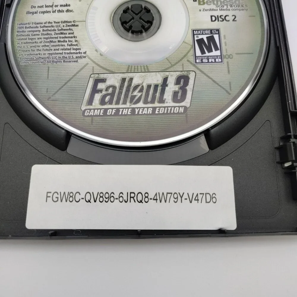Fallout 3 Game of Year PC DVD Games Windows Live Complete Used Not Tested